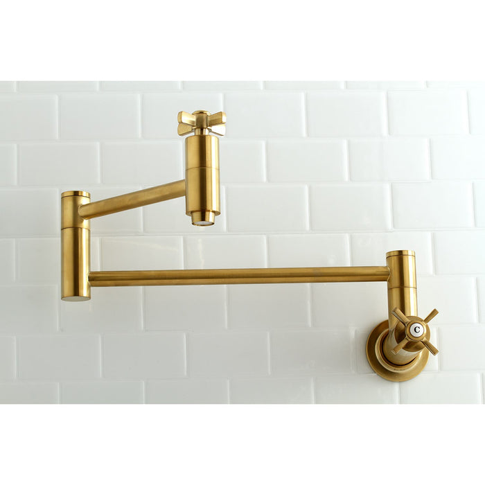 KS8107ZX Satin Brass Pot Filler Faucet