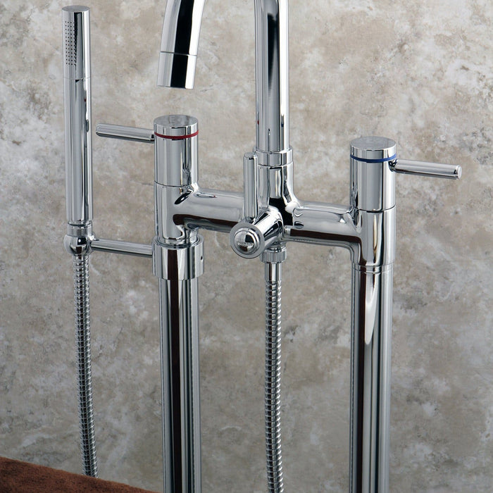 Tub Faucet Feature 6: KS8351DL - Freestanding Tub Filler with Handshower