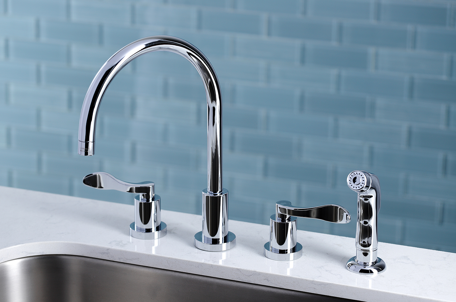 Home Improvement;Kitchen;Kitchen Faucets;Widespread Kitchen Faucet