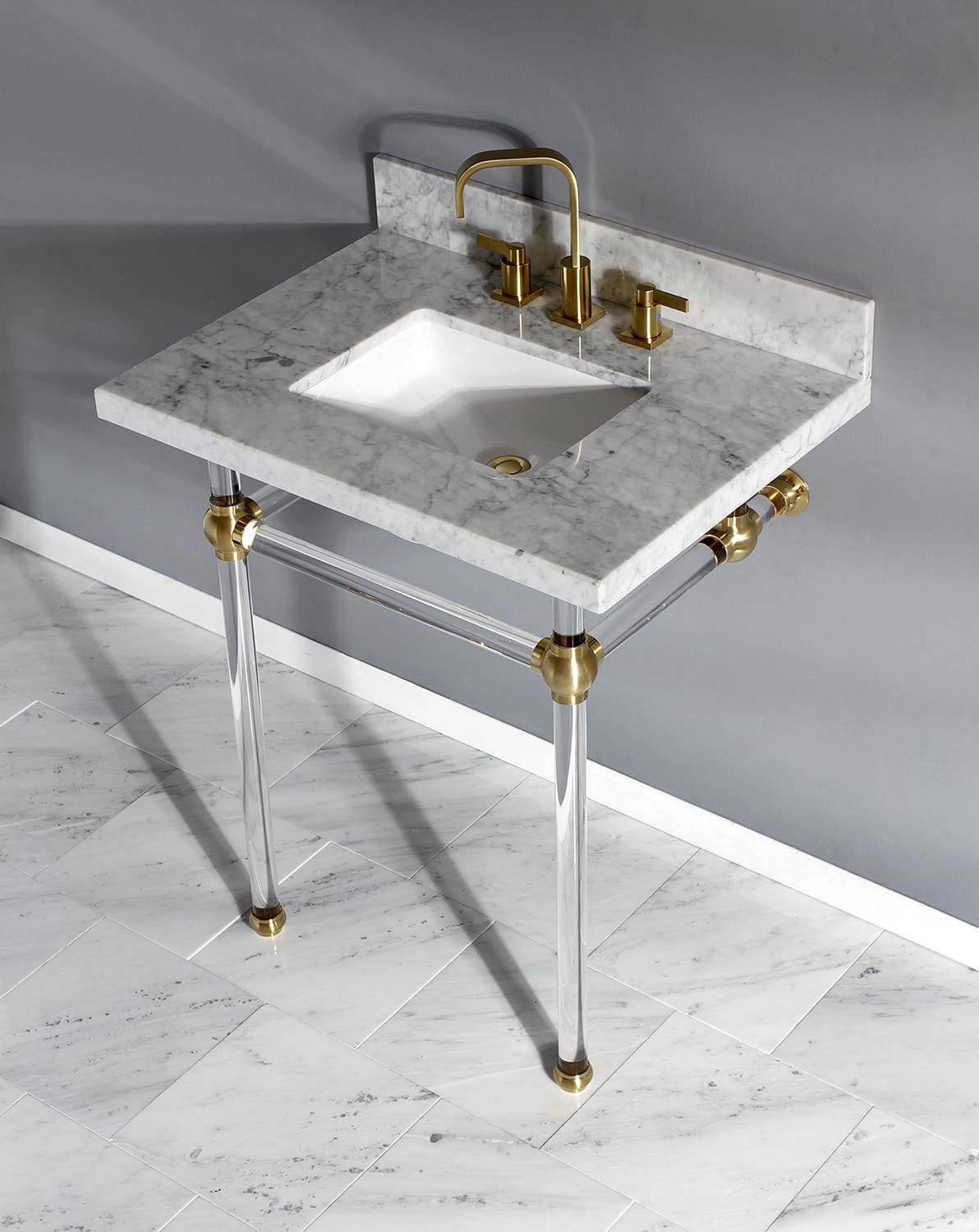 Marvel at this Marble Vanity Combo, KVPB30MASQ7