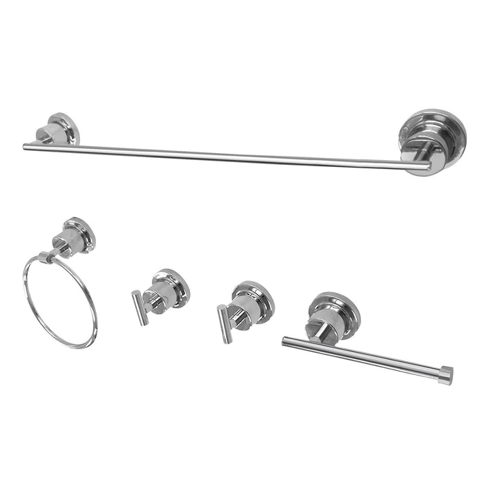 Concord BAH8212478C 5-Piece 18-Inch Towel Bar Bathroom Accessory Set, Polished Chrome