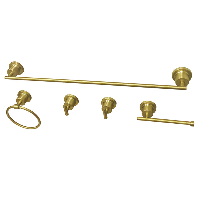 Concord BAH8212478SB 5-Piece Bathroom Hardware Set, Brushed Brass