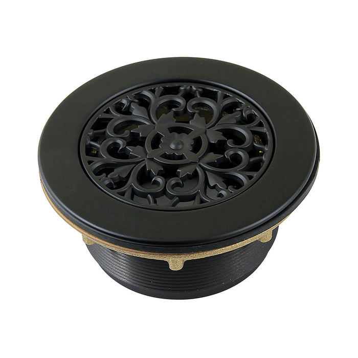 Watercourse BSFT4130 4-1/4 Inch Round Brass Shower Base Drain, Matte Black