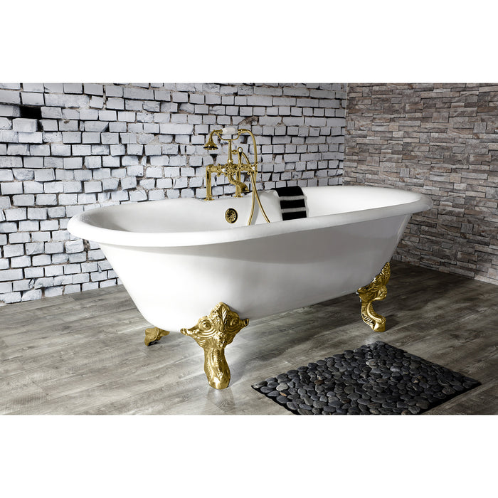 Vintage CC2082 Brass Lift and Turn Tub Waste and Overflow, Polished Brass