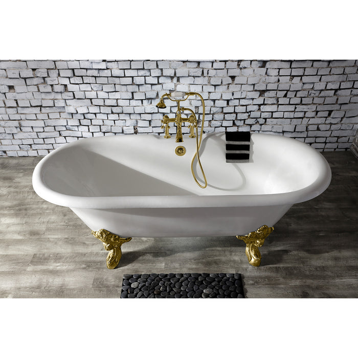 Vintage CC2082 Brass Lift and Turn Tub Waste and Overflow, Polished Brass