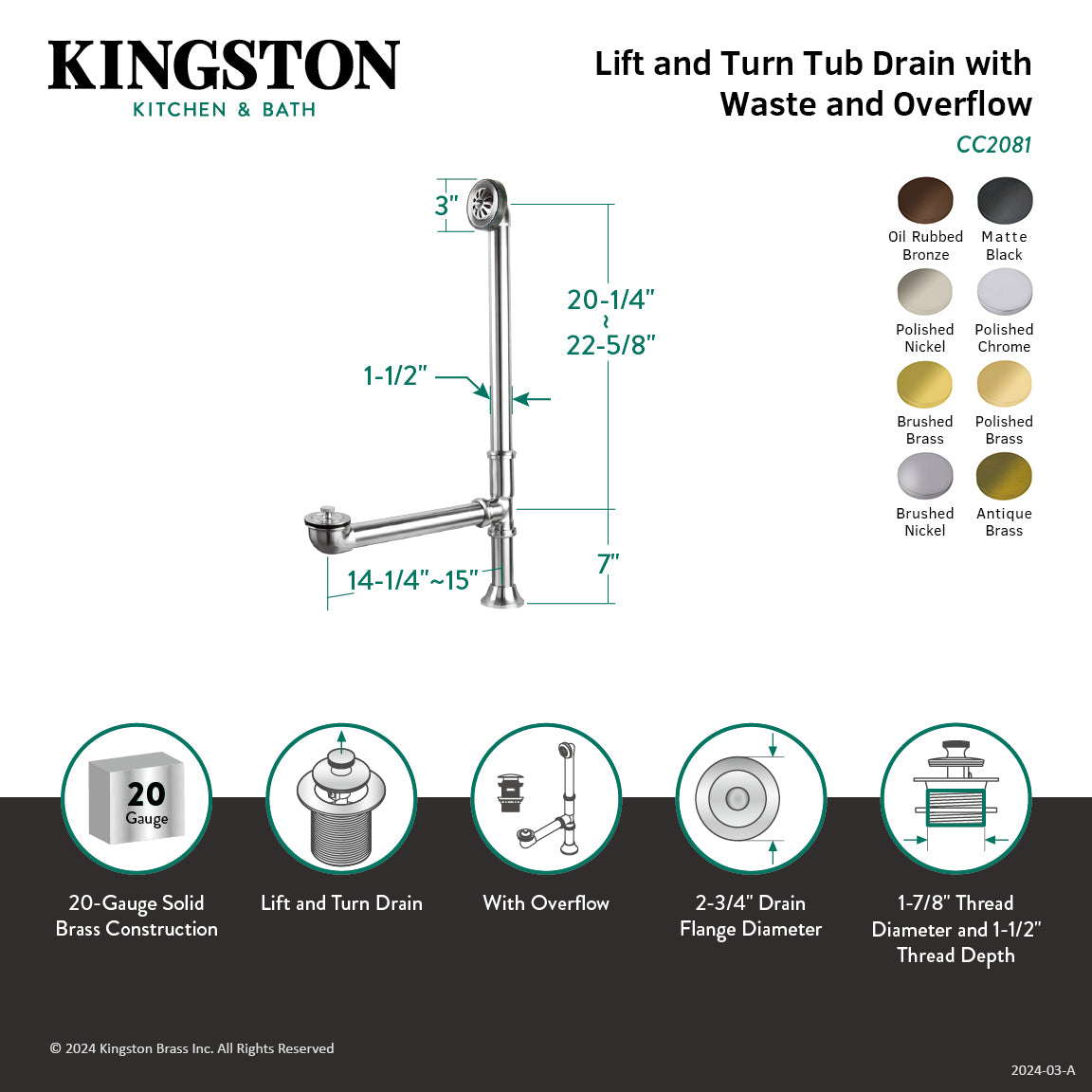 Lift and 2024 rurn clawfoot bathtub drain