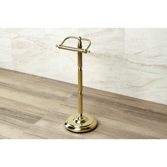 Georgian CC2107 Freestanding Toilet Paper Holder, Brushed Brass