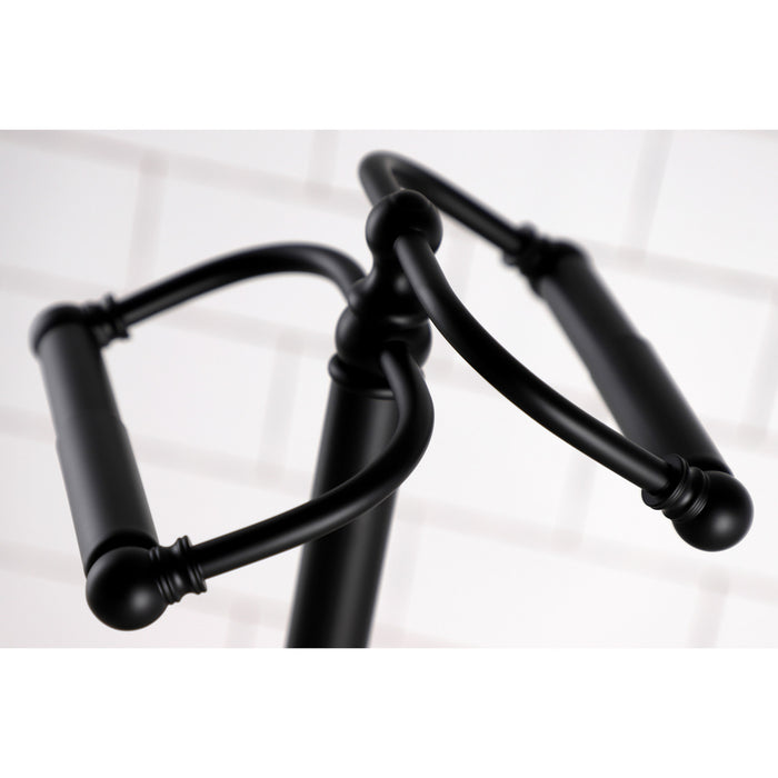 Vintage CC2200 Freestanding Double Roll Toilet Paper Holder, Matte Black