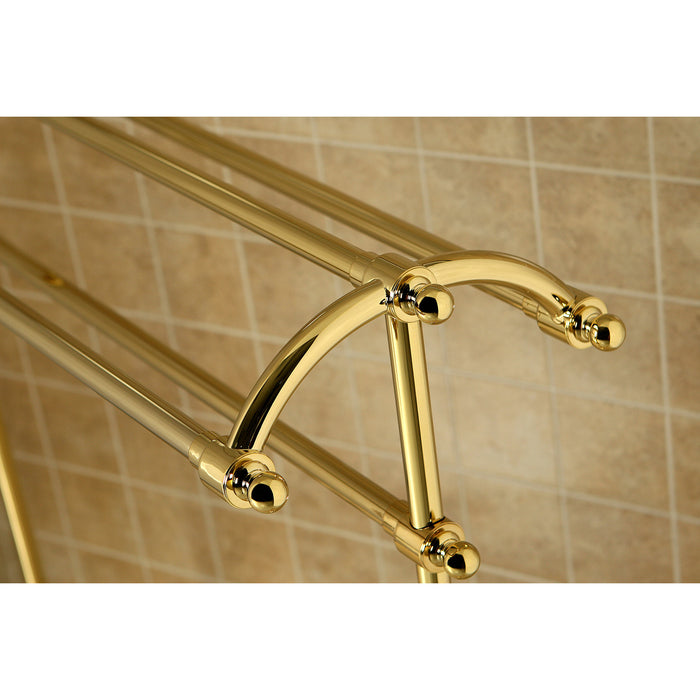 Vintage CC2292 Freestanding Towel Rack, Polished Brass