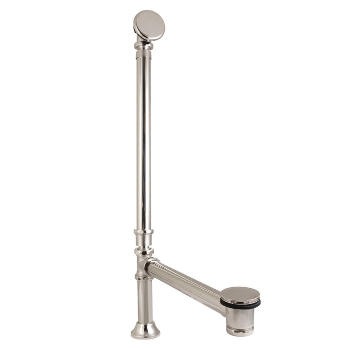 Vintage CC2716 Swivel Ball Toe Touch Tub Waste and Overflow, Polished Nickel