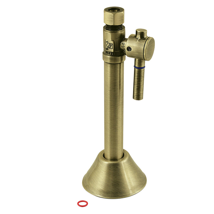 Vintage CC83253DL 1/2-Inch Sweat x 3/8-Inch O.D. Comp Straight Shut-Off Valve with 5-Inch Extension, Antique Brass