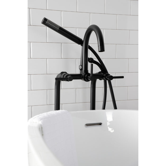 Concord CCK8100DL Freestanding Tub Faucet with Supply Line and Stop Valve, Matte Black