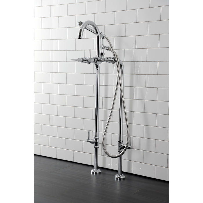 Concord CCK8101DL Freestanding Tub Faucet with Supply Line and Stop Valve, Polished Chrome