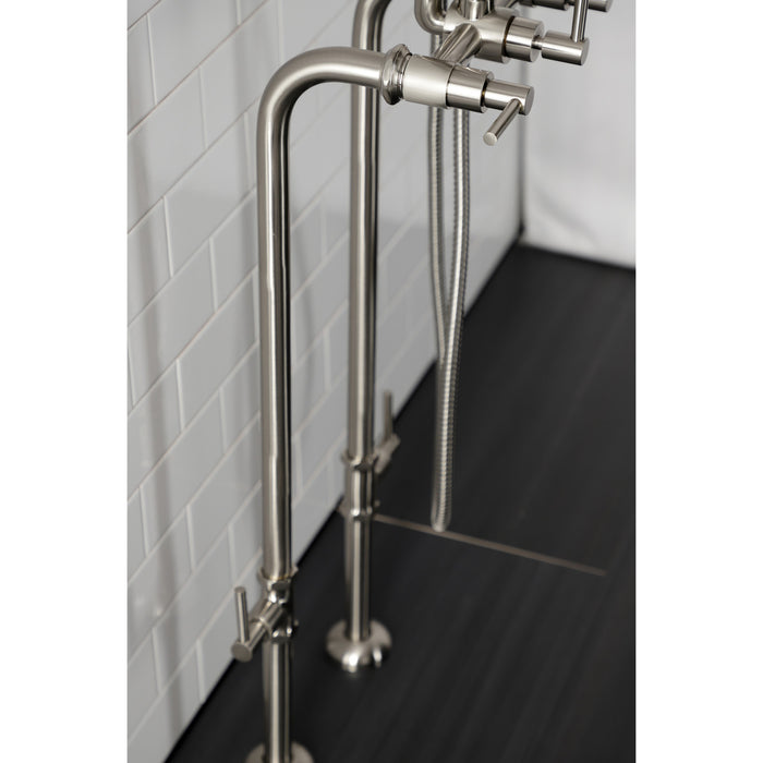 Concord CCK8108DL Freestanding Tub Faucet with Supply Line and Stop Valve, Brushed Nickel