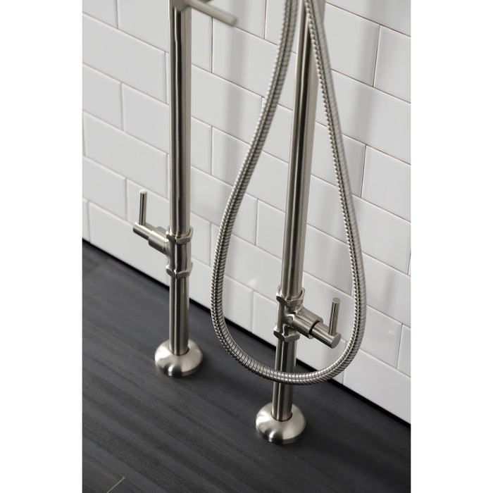 Concord CCK8108DL Freestanding Tub Faucet with Supply Line and Stop Valve, Brushed Nickel