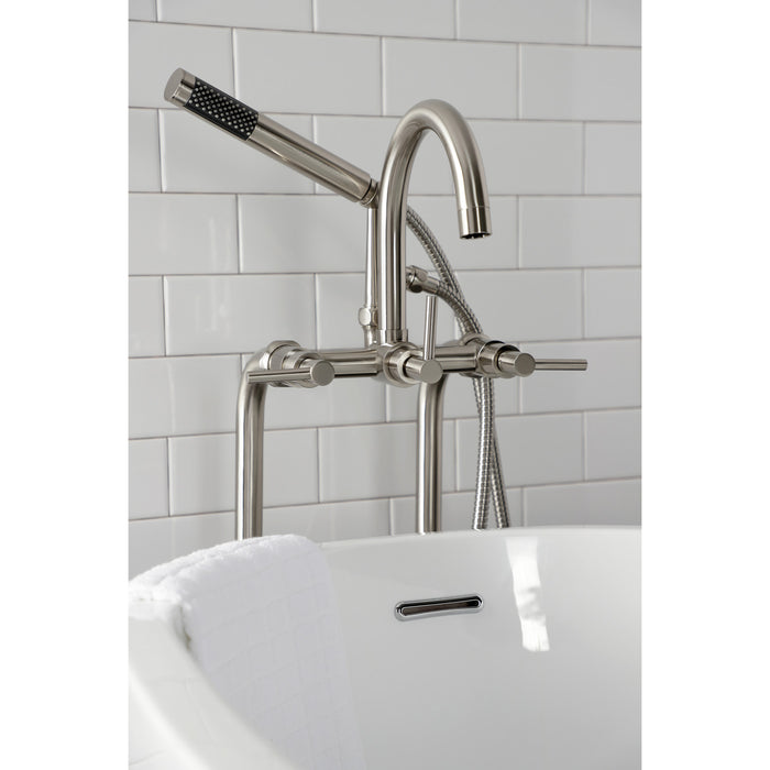 Concord CCK8108DL Freestanding Tub Faucet with Supply Line and Stop Valve, Brushed Nickel