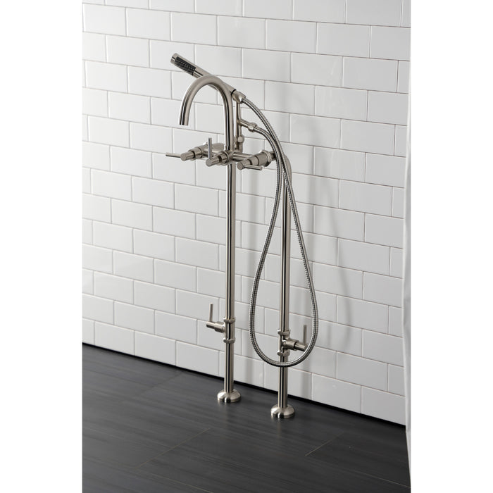 Concord CCK8108DL Freestanding Tub Faucet with Supply Line and Stop Valve, Brushed Nickel