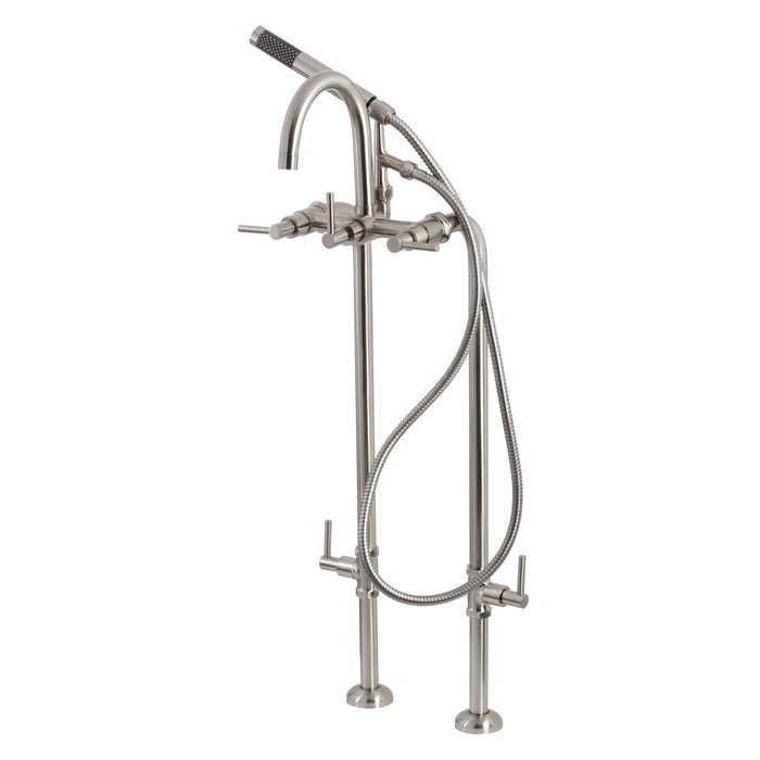 Concord CCK8108DL Freestanding Tub Faucet with Supply Line and Stop Valve, Brushed Nickel