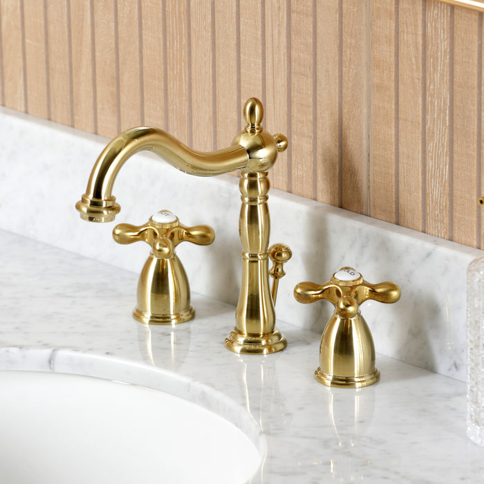 CKVPB3622M87 36-Inch Carrara Marble Console Sink Set with Widespread Bathroom Faucet and Plumbing Trim Kit (8-Inch, 3 Hole), Marble White/Brushed Brass