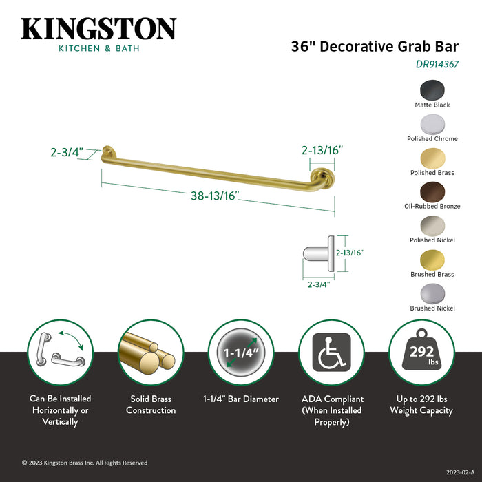 Kingston Brass Milano BA2714PB Towel Ring, Polished Brass