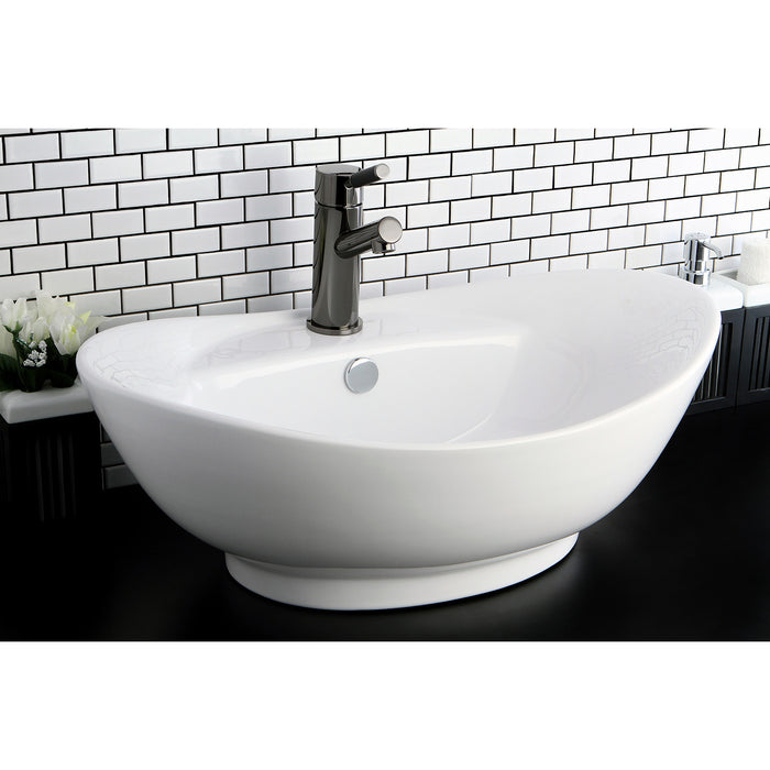 Harmon EV4080 Ceramic Oval Vessel Sink, White