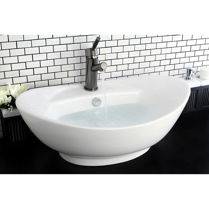 Harmon EV4080 Ceramic Oval Vessel Sink, White