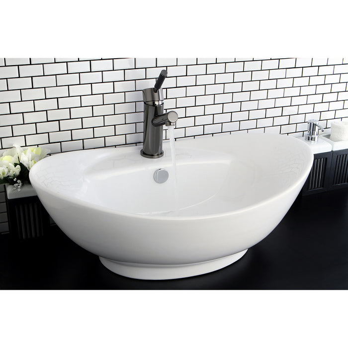 Harmon EV4080 Ceramic Oval Vessel Sink, White