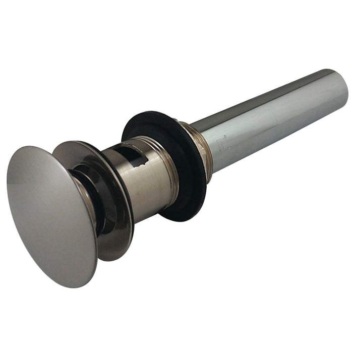 Trimscape EV6008 Brass Push Pop-Up Bathroom Sink Drain with Overflow, 22 Gauge, Brushed Nickel