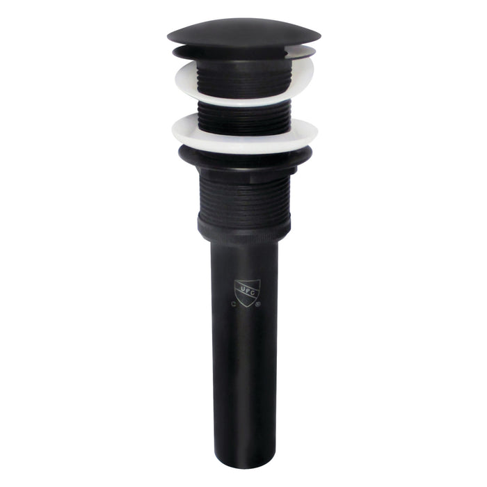 Coronet EV8310MB Brass Push Pop-Up Bathroom Sink Drain, Matte Black