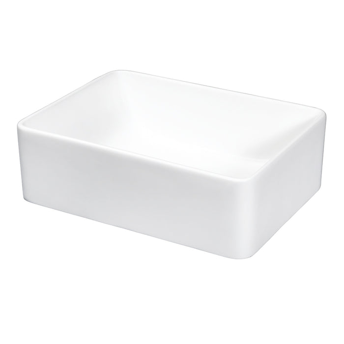 Arcticstone EVA20156 Solid Surface Rectangular Vessel Sink, Matte White