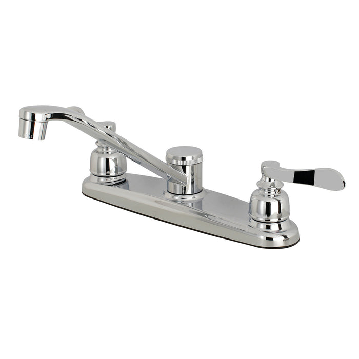 NuWave French FB111NFL Two-Handle 2-Hole 8" Centerset Kitchen Faucet, Polished Chrome