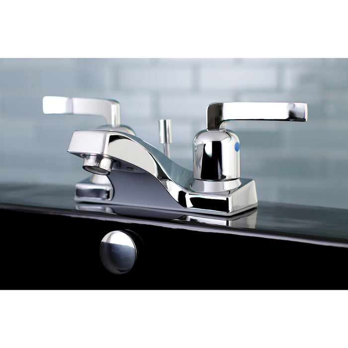 Centurion FB201EFL Double-Handle 3-Hole Deck Mount 4-Inch Centerset Bathroom Faucet with ABS Pop-Up Drain, Polished Chrome