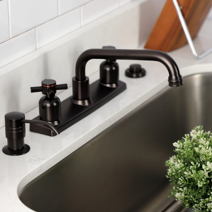 Concord FB2135DX Two-Handle 2-Hole 8" Centerset Kitchen Faucet, Oil Rubbed Bronze