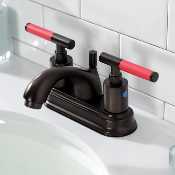 Kaiser FB2605CKL Two-Handle 3-Hole Deck Mount 4" Centerset Bathroom Faucet with Plastic Pop-Up, Oil Rubbed Bronze