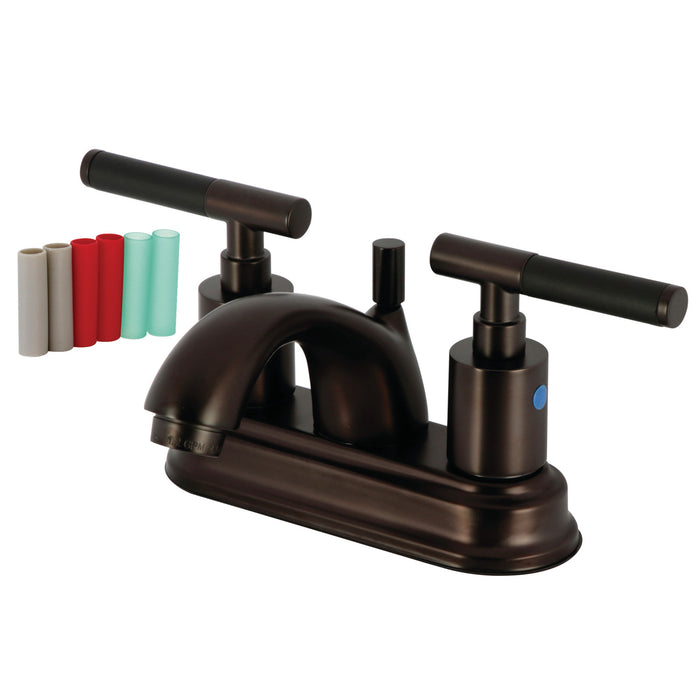 Kaiser FB2605CKL Two-Handle 3-Hole Deck Mount 4" Centerset Bathroom Faucet with Plastic Pop-Up, Oil Rubbed Bronze