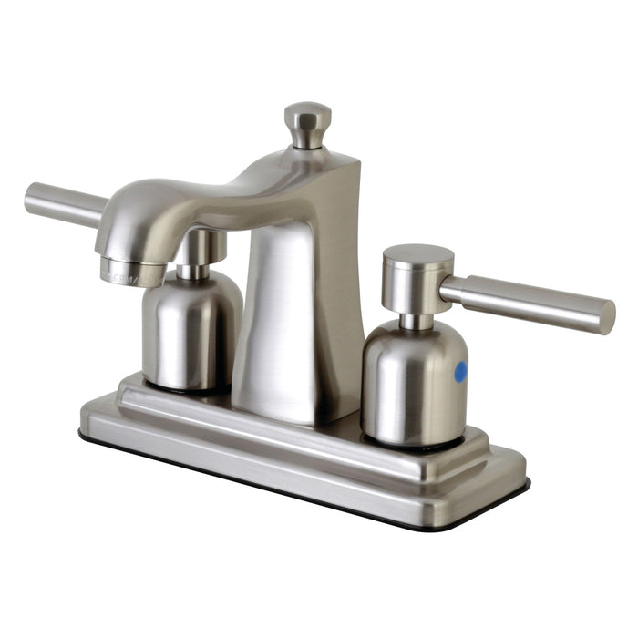 Concord FB4648DL Double-Handle 3-Hole Deck Mount 4-Inch Centerset Bathroom Faucet with Pop-Up Drain, Brushed Nickel