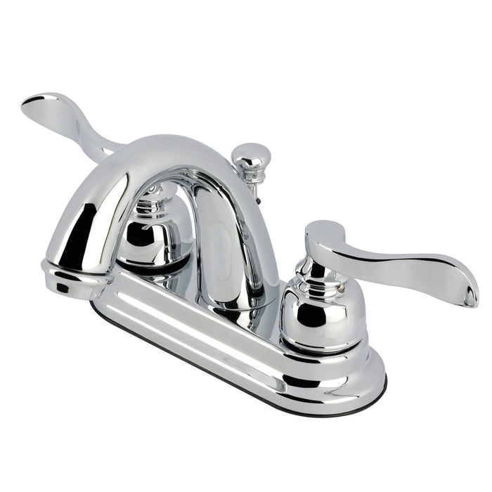 NuWave French FB5611NFL Double-Handle 3-Hole Deck Mount 4-Inch Centerset Bathroom Faucet with Pop-Up Drain, Polished Chrome