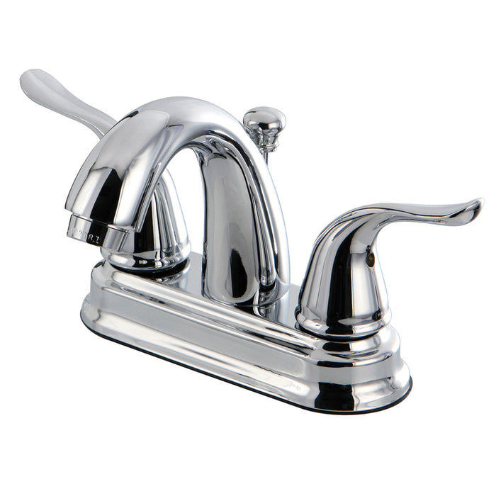 Yosemite FB5611YL Double-Handle 3-Hole Deck Mount 4-Inch Centerset Bathroom Faucet with Pop-Up Drain, Polished Chrome