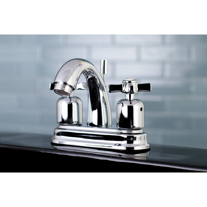 Millennium FB5611ZX Double-Handle 3-Hole Deck Mount 4-Inch Centerset Bathroom Faucet with Pop-Up Drain, Polished Chrome