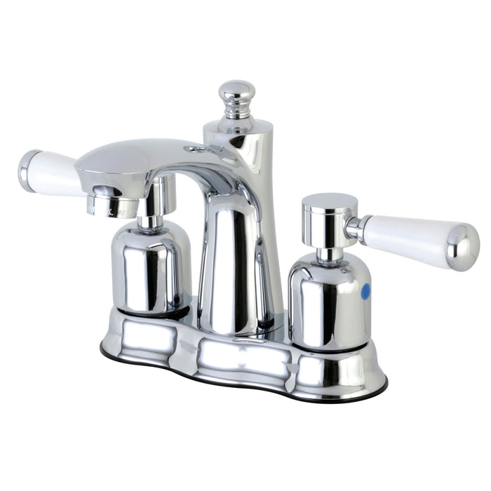 Paris FB7611DPL Double-Handle 3-Hole Deck Mount 4-Inch Centerset Bathroom Faucet with Pop-Up Drain, Polished Chrome