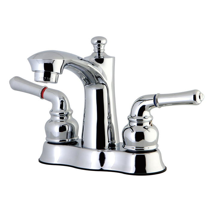 Naples FB7611NML Double-Handle 3-Hole Deck Mount 4-Inch Centerset Bathroom Faucet with Pop-Up Drain, Polished Chrome