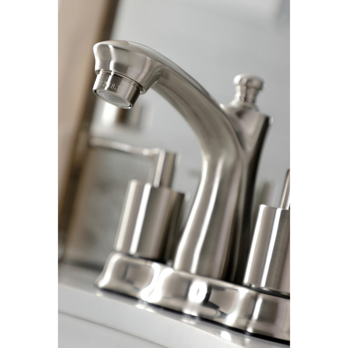 Serena FB7618SVL Double-Handle 3-Hole Deck Mount 4-Inch Centerset Bathroom Faucet with Pop-Up Drain, Brushed Nickel