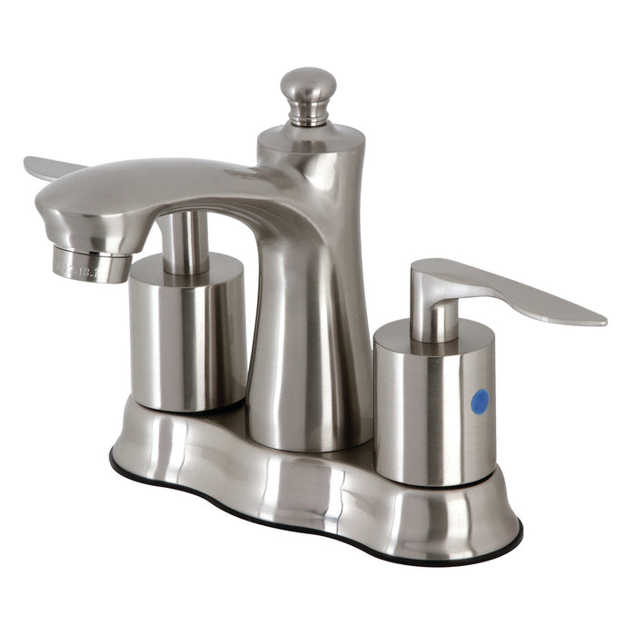 Serena FB7618SVL Double-Handle 3-Hole Deck Mount 4-Inch Centerset Bathroom Faucet with Pop-Up Drain, Brushed Nickel