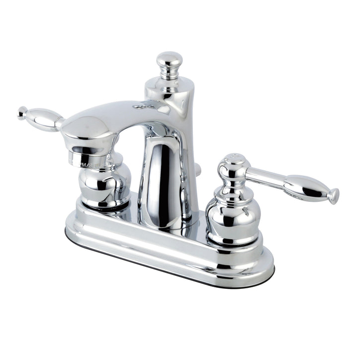 Knight FB7621KL Double-Handle 3-Hole Deck Mount 4-Inch Centerset Bathroom Faucet with Pop-Up Drain, Polished Chrome