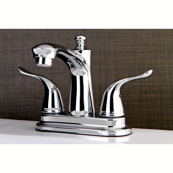 Yosemite FB7621YL Double-Handle 3-Hole Deck Mount 4-Inch Centerset Bathroom Faucet with Pop-Up Drain, Polished Chrome