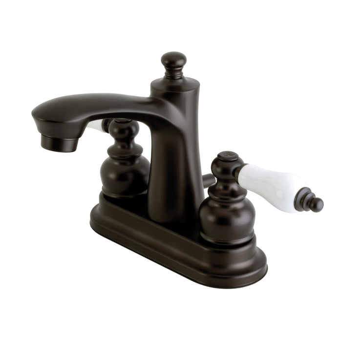 Victorian FB7625PL Double-Handle 3-Hole Deck Mount 4-Inch Centerset Bathroom Faucet with Pop-Up Drain, Oil Rubbed Bronze