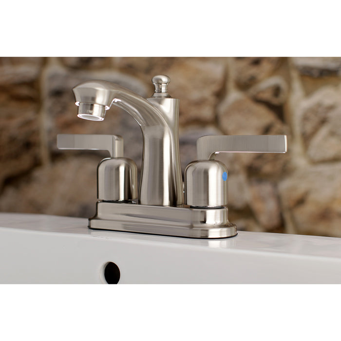 Centurion FB7628EFL Double-Handle 3-Hole Deck Mount 4-Inch Centerset Bathroom Faucet with Pop-Up Drain, Brushed Nickel