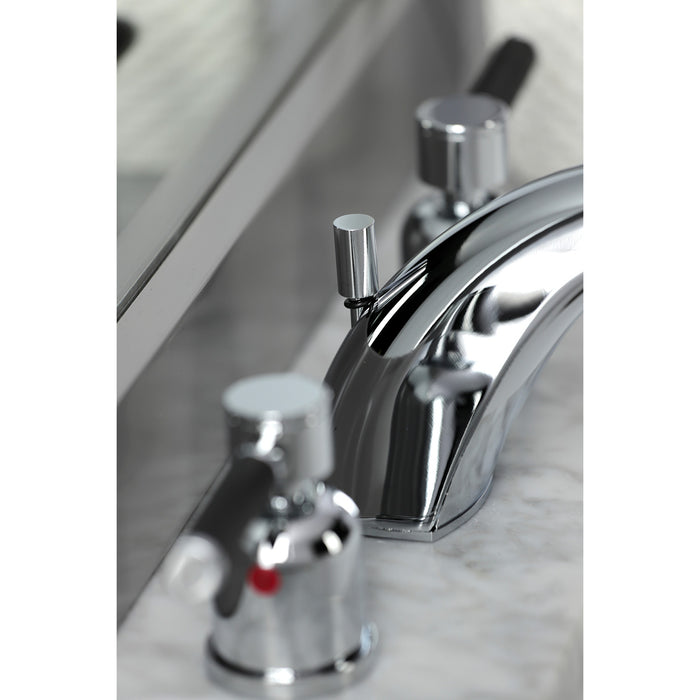 Kaiser FB8951DKL Two-Handle 3-Hole Deck Mount Widespread Bathroom Faucet with Retail Pop-Up Drain, Polished Chrome