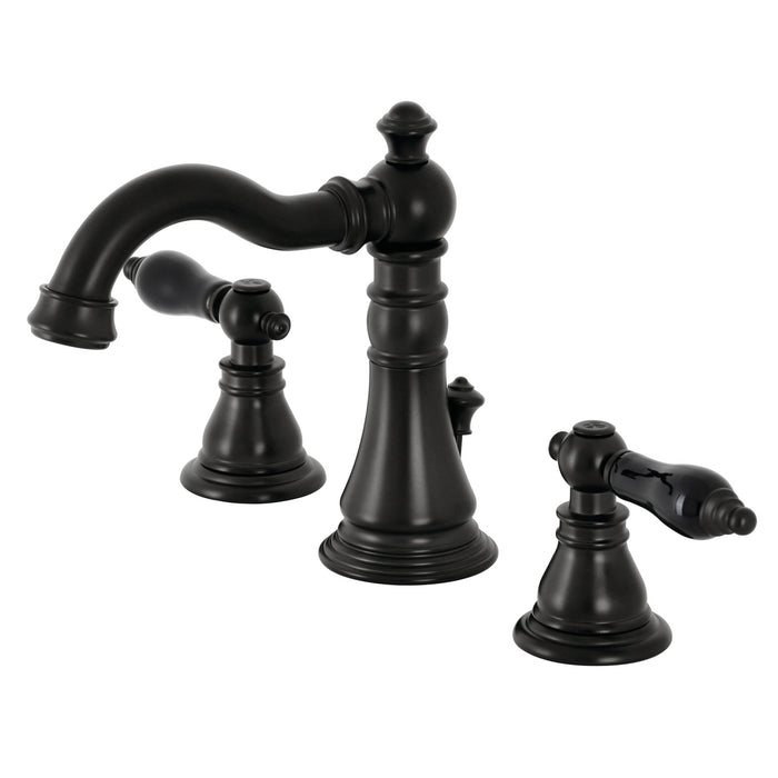 Duchess FSC1970AKL Two-Handle 3-Hole Deck Mount Widespread Bathroom Faucet with Brass Pop-Up Drain, Matte Black