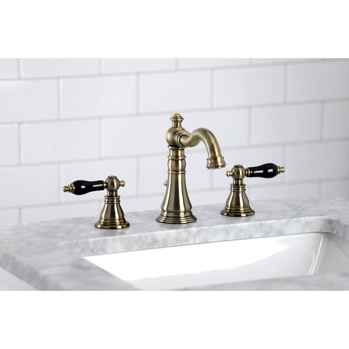 Duchess FSC19733AKL Two-Handle 3-Hole Deck Mount Widespread Bathroom Faucet with Brass Pop-Up Drain, Antique Brass